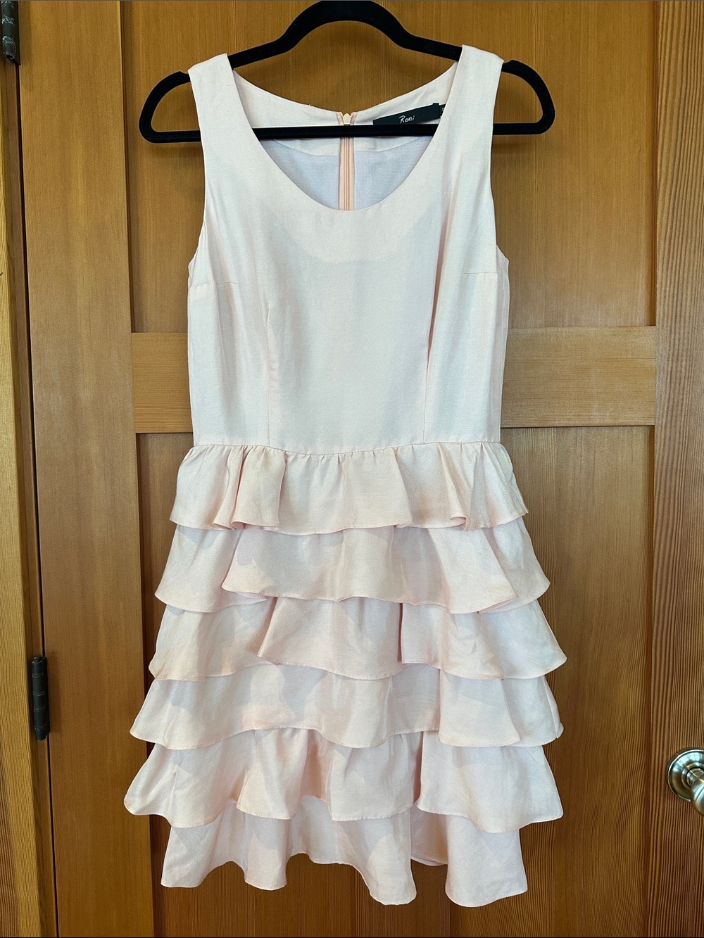 Roni Rabl Light Pink Tiered Ruffle Mini Dress